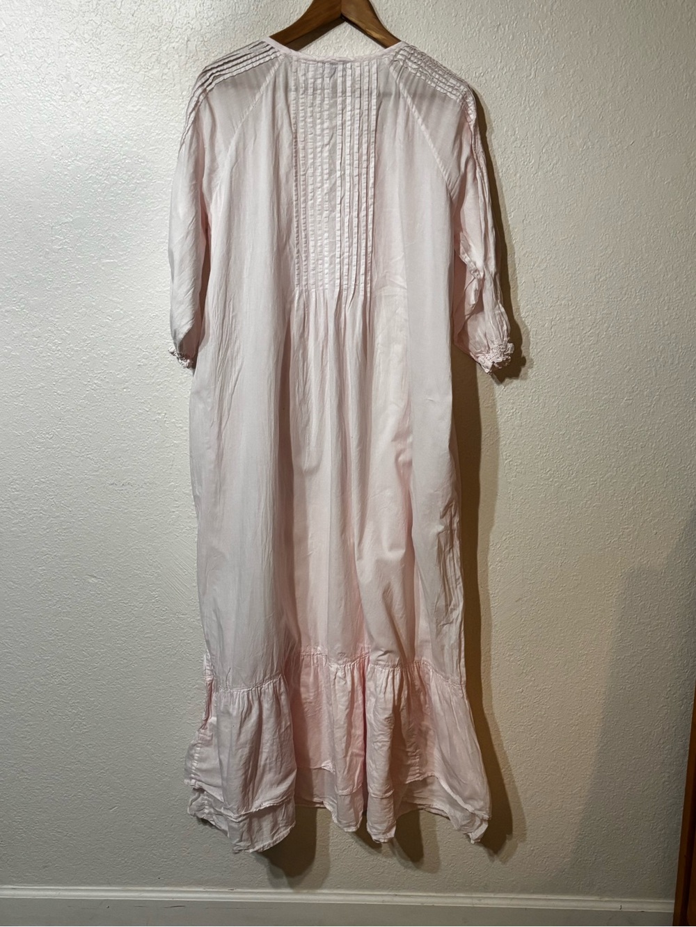 Soft Surroundings Blush Pink Cotton Maxi Nightgown House Dress XL - Picture 6 of 6